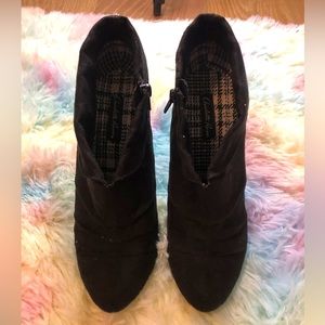 Black Charlotte Russe Faux Suede Booties